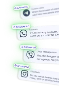 Example of an AI bot replying to a customer instantly